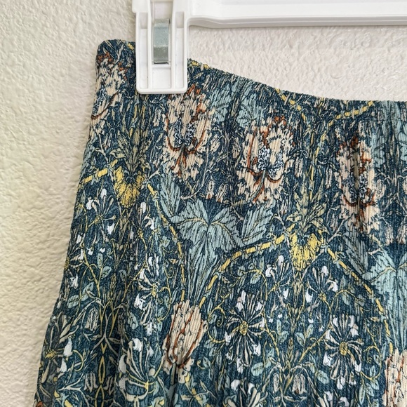 Max Studio Womens Small Pull on Floral Boho Flowy Skirt Stretch Preppy Beach - Picture 2 of 10